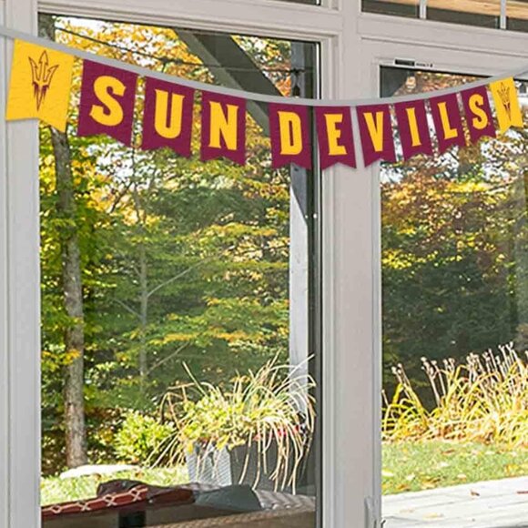 Arizona State Sun Devils Banner String Felt Pennant Flags Decor NEW - Picture 2 of 5